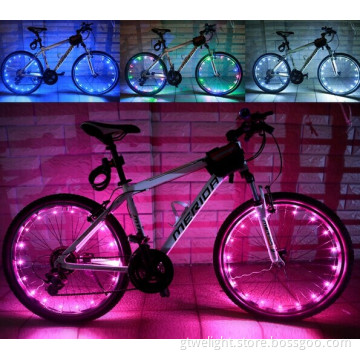 2014 New Cycling Bike Bicycle LED Wheel Lights Tire Spoke Steel Wire Rim 2 Mode 18LED Flash Light
